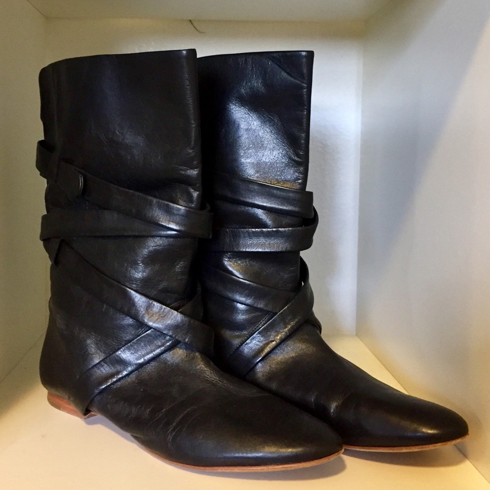 Bella by Sigerson Morrison Black Leather Booties